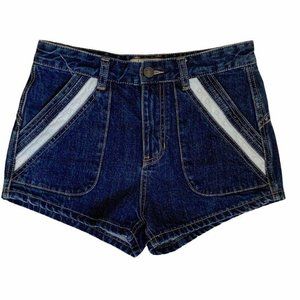 FREE PEOPLE Sweet Surrender Dark Denim Shorts Lace chino ladies